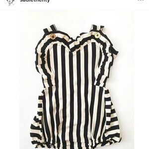 Sadie Then Ty - Striped Ruffle Romper
